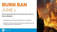 Pierce County not taking chances, announces burn ban to begin in unincorporated area