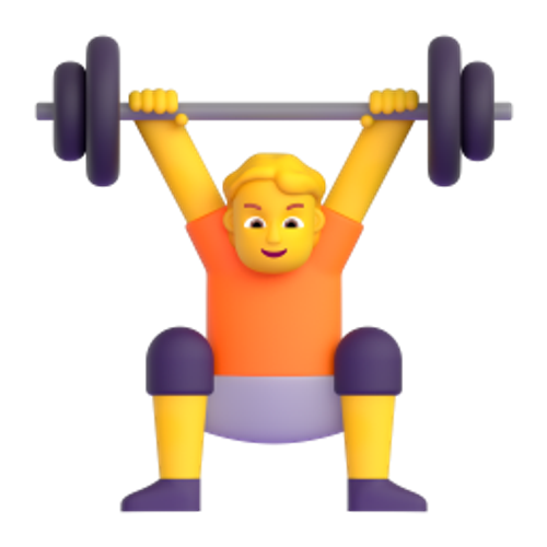 PERSON LIFTING WEIGHTS 3D Emoji - High Quality 3D Rendered Emoji