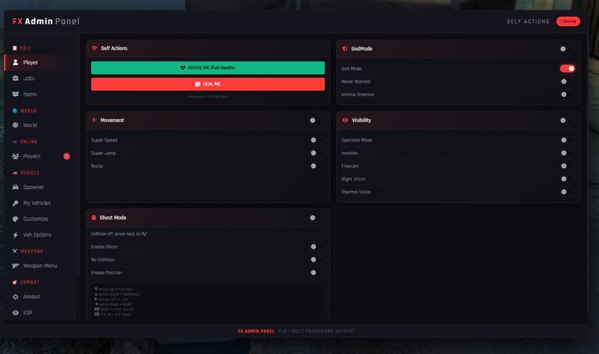 FiveM Admin Interface