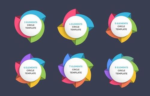 Circles divided on segments, infographic templates for circle diagrams vector