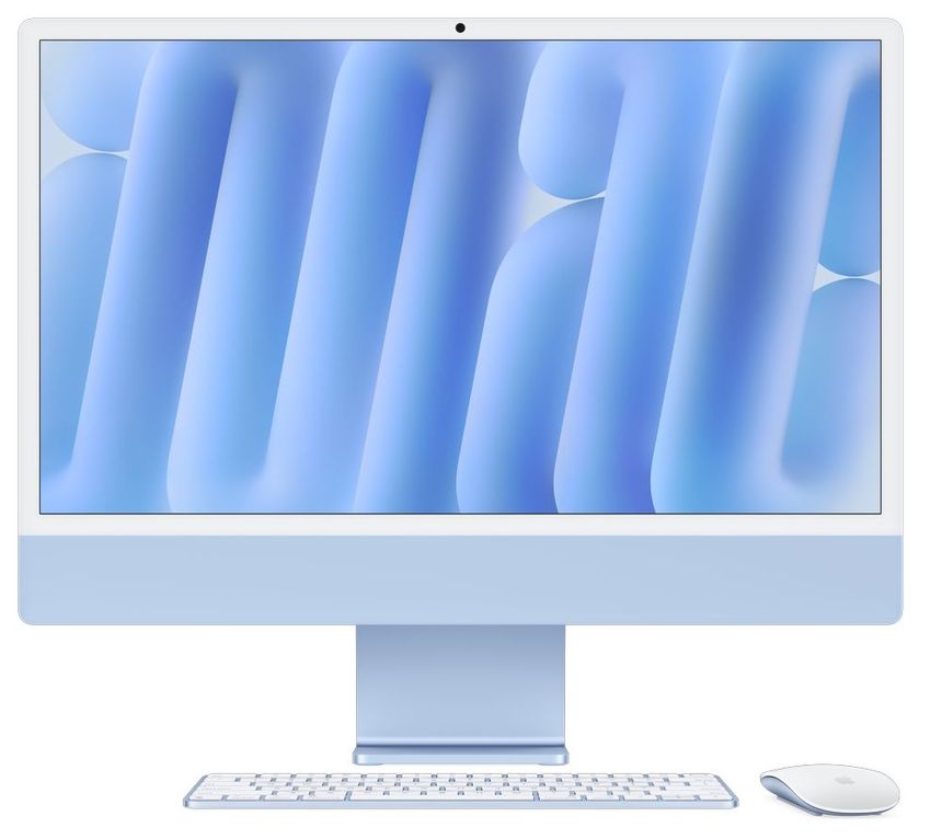 Imac 24" retina 4.5k chip m4/cpu 8 núcleos/16gb/256gb ssd/gpu 8 núcleos azul