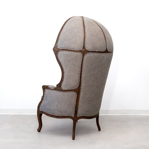 Gray Restoration Hardware Versailles Balloon Accent Chair
