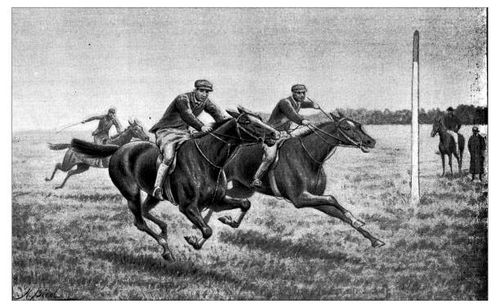 antique hobbies and sports illustration: horse racing - vintage horse racing stock illustrations