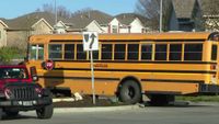 1 person seriously hurt after crash involving school bus in Omaha