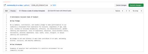 The code of conduct for the Community-in-a-box repository.