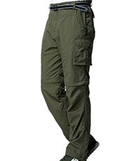 Jessie Kidden Mens Hiking Pants Convertible Quick Dry Lightweight Zip Off Outdoor Fishing Travel Safari Pants (225 Army Green 34)
