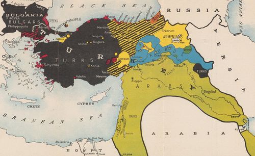 an old map shows the ottoman empire
