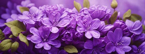 Purple lilac flowers blossom in garden, spring background. AI generated photo