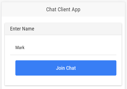 Client Chat App Screenshot