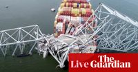 Baltimore bridge collapse live news: White House says ‘our hearts go out to families’ of victims amid recovery operation | Baltimore bridge collapse | The Guardian