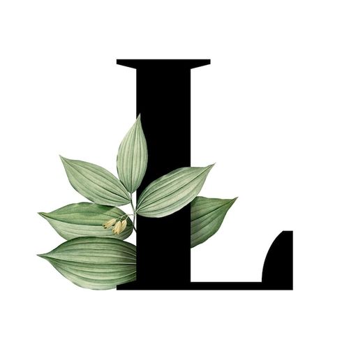 Photo botanical capital letter l transparent png