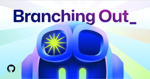 Decorative header image with a Copilot logo and the phrase 'Branching Out_'