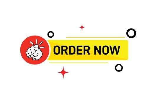 MobileOrder Now design with hand vector