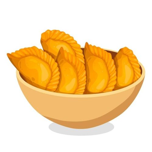 Premium Vector | Traditional indian holi sweet gujiya Vector illustration in 2025 | Holi, Sweet drawings, Easy drawings for kids