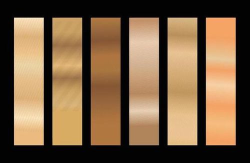 Gradient Color Gold Shades Swatches Set Palette Abstract Graphic Design Illustration vector