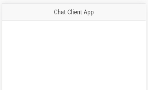 Chat Client App Blank