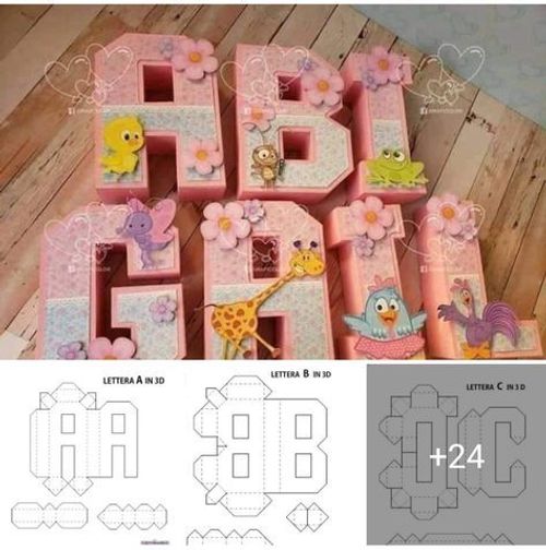 Plantilla de carta 3D para imprimir gratis: Letras del alfabeto Idee Cricut, Alphabet Letter Templates, Printable Alphabet Letters, 3d Alphabet, Diy Letters, 3d Letters, In 3d, 3d Paper Crafts, Printable Letters