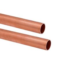 YTKavq 1"OD Copper Pipe, 0.04 inch（1mm）Wall Thickness 12" Length Polished Hollow Copper Round Tube Cut Lengths for DIY Crafts, Repair, Model Building, Electrical Projects(2 Pcs)