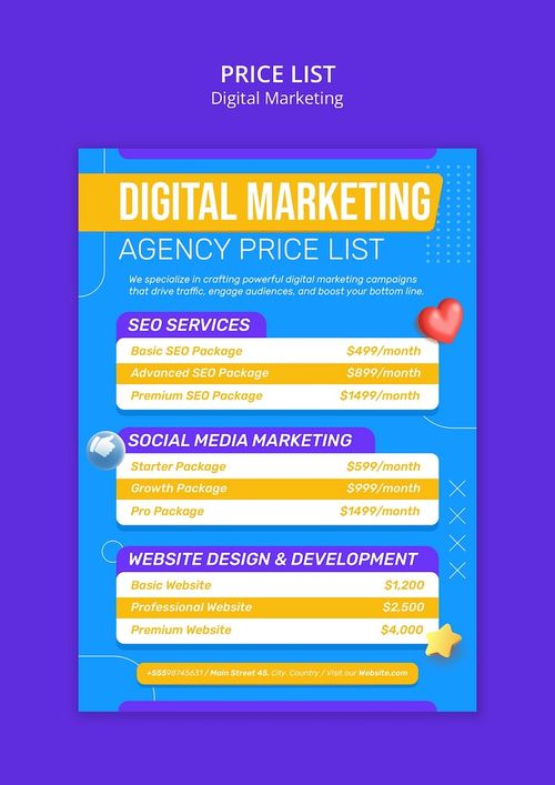 Free PSD digital marketing  template design