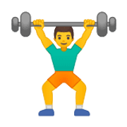 Person Lifting Weights Emoji, Google style