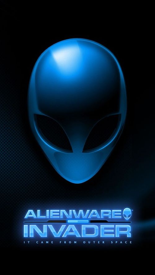 an alienware logo with the words, it's time for outer space on it