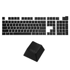 MECCANIXITY 108 Keys Pudding Keycaps Set OEM Profile 60 Percent ABS for Mechanical Keyboard Layout, Black Double Shot