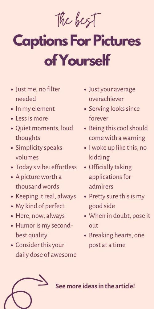 🌸 Nice Captions for Pictures of Yourself in 2025 | One word instagram captions, Instagram bio quotes, Clever captions for instagram