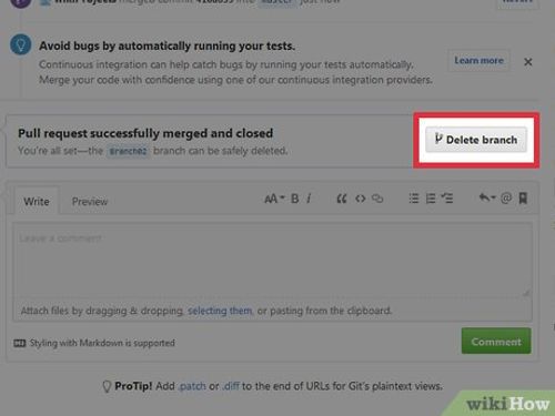 Step 3 Click “Delete Branch”.