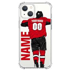 VNGDA DIY Custom Name & Number Ice Hockey Team Clear Case for iPhone17 Air 16 15 Pro Max 14 13 Mini 12 11 Xs Max Xr SE3 8 7 6 Plus，with 4 Shockproof Corners Customized Phone Case(Ottawa)