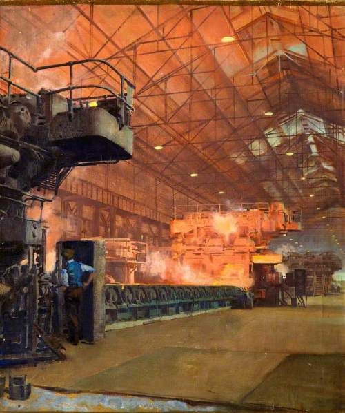 1952 年左右热轧带钢厂普通赫普尔 Ebbw 淡水河谷工厂档案信托