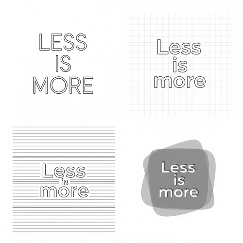 AI-generated negative space and line art word design