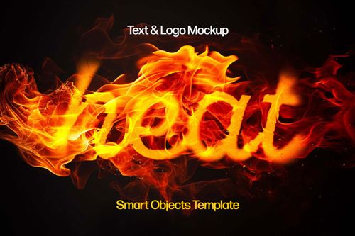 Free Melting Fire Flames Text Effect PSD Template