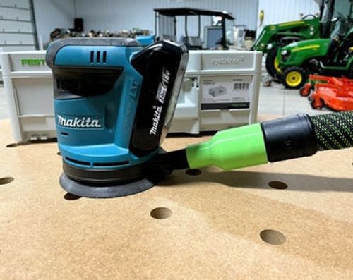 Makita Sander XOB01Z Dust Port Adapter for Festool 27mm Hose - Fits Most Makita Sanders