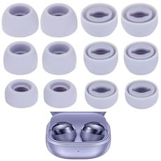 Miayaya 6 Pairs Galaxy Buds Pro Ear Tips, Soft Silicone Washable Ear Tips, Compatible with Galaxy Buds Pro 2021 SM-R190 Earbuds Tips Gels, Fit in Charging Case, Phantom Black