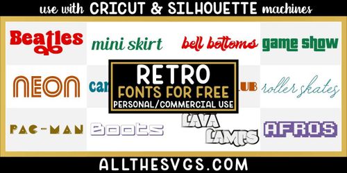 free retro fonts with variety of typefaces like arcade games, animal print, monoline script & more.