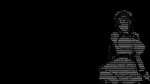 Anime Girl Maid Ascii Art Wallpaper