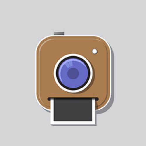 instant photo icon vector