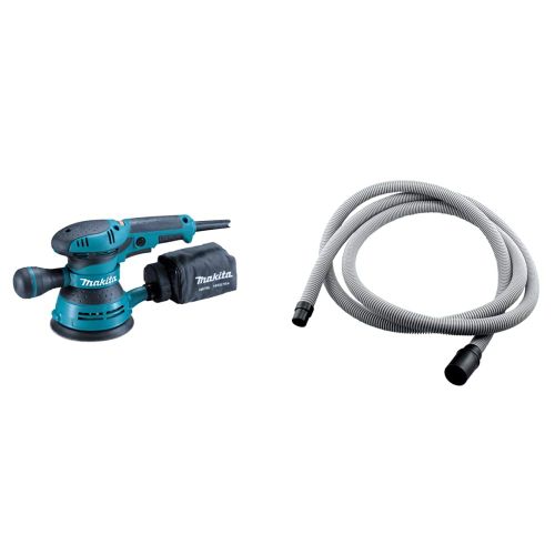 Makita BO5041 3-Amp 4000-12000 OPM D-Handle Random Orbit Sander, 5-Inch &amp; Dust Collection Hose, 3/4 x 10 Ft.