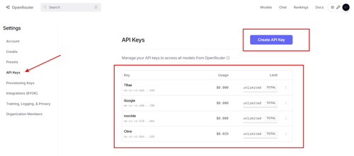 OpenRouter 则需在其官网完成注册