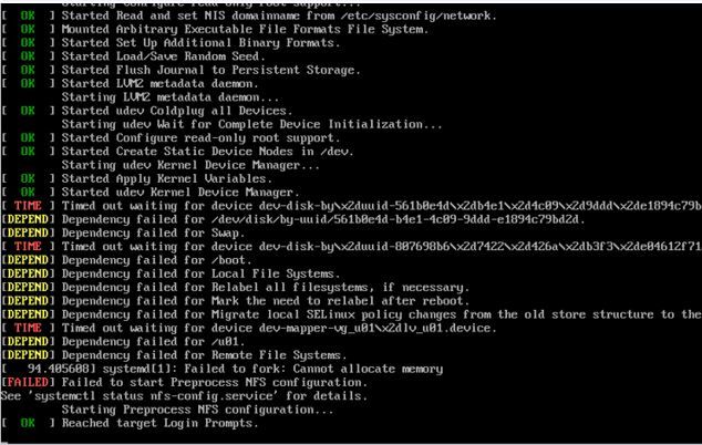 Linux - stuck on boot - Server Fault