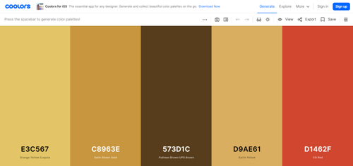 Coolors - Color Scheme Generator