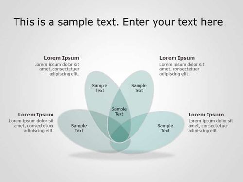 4 Circle Venn Diagram PowerPoint Template & Google Slides Theme