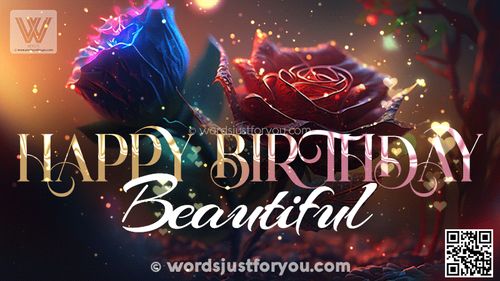 Happy Birthday Gif - Happy Birthday Beautiful GIF with Amazing Glitter and Hearts