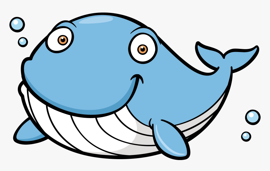 Cartoon Blue Whale - Whale Fish Cartoon Png, Transparent Png - kindpng