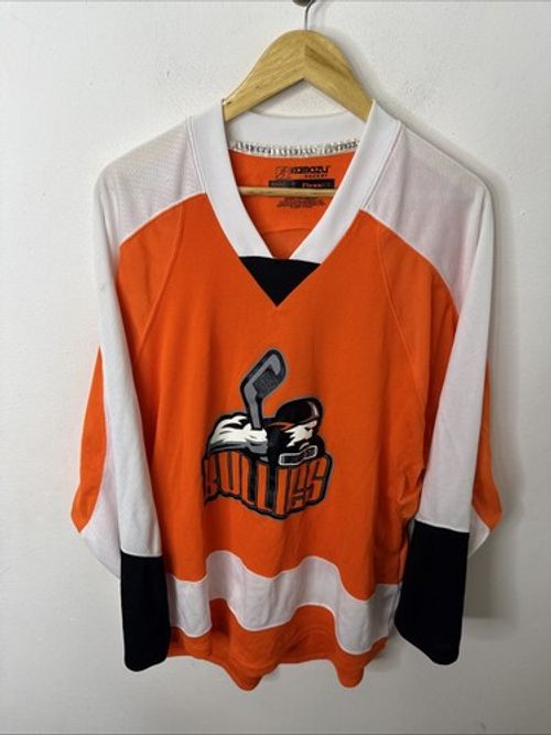 Beer League Hockey Jersey Broad St Bullies Men L Flyers Orange #91