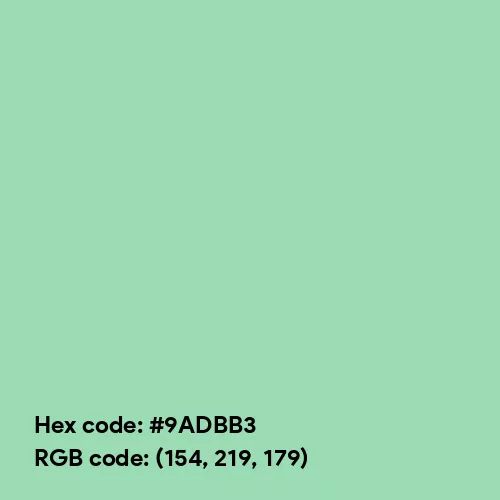 Pastel Mint (Hex code: 9ADBB3) Color Thumbnail