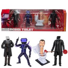Skibidi Toilet Deluxe 6 inch Figure,Series 2, Collector Pack of 4, Collectible Figures, Officially Licensed Skibidi Toilet Merch Amazon Exclusive