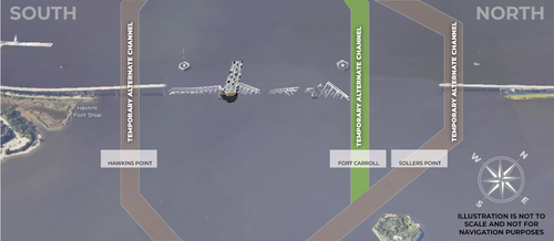 francis scott key bridge collapse alternate channels