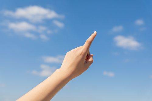 指向点击手势手部特写图片下载