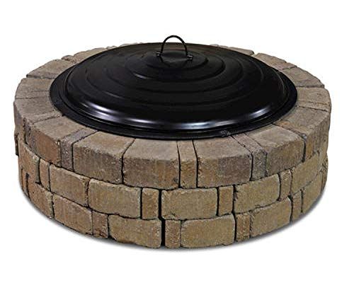Backyard Creations 31 Fire Ring Lid Outdoor Fireplace | Durable Steel, Black